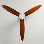 52" Modern Solidwood LED Ceiling Fan with Remote Control