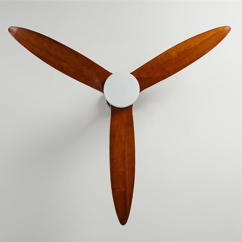 52" Modern Solidwood LED Ceiling Fan with Remote Control