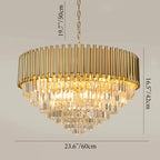 Cisano sul Neva | Majestic Gold Crystal Ceiling Chandelier