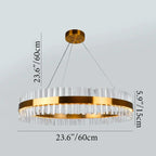 Roccapina | Contemporary Gold Round Crystal Chandelier