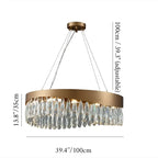 Borgio Verezzi | Gold Crystal Сurve Hanging Light Fixture