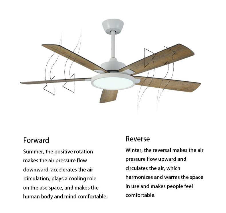 52" Led Ceiling Fan with Plywood Blade and Remote Control