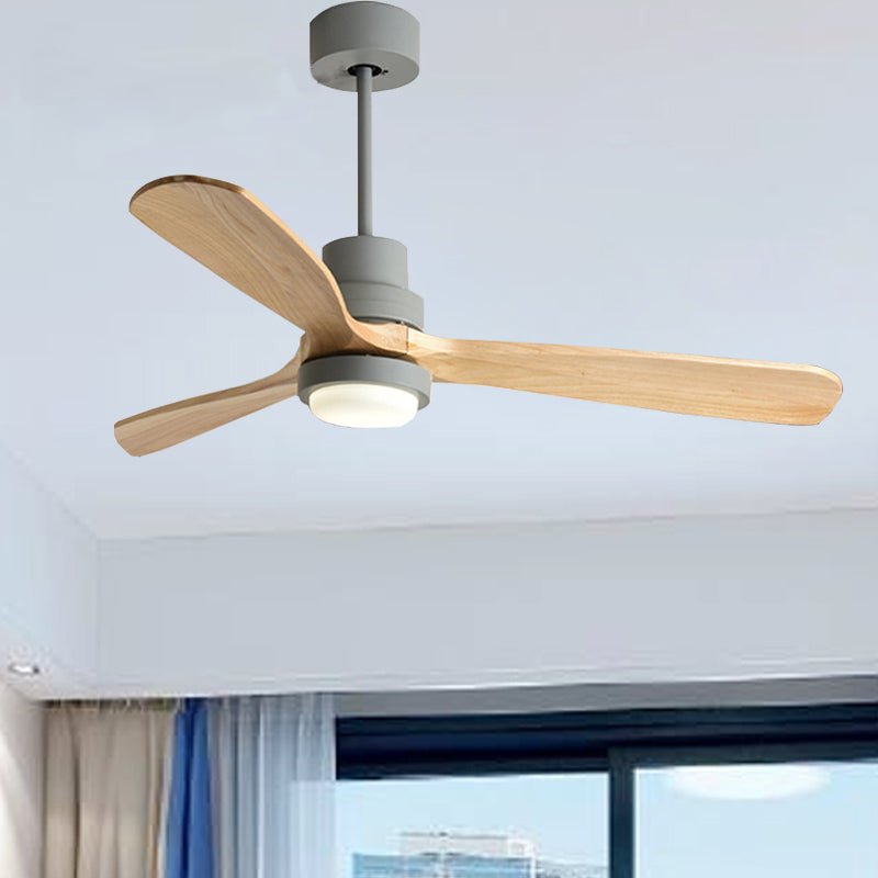 52" Modern LED Wooden Ceiling Fan with Remote Control