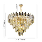 Amriswil | Contemporary Smoky Gray Chandelier for Living Room