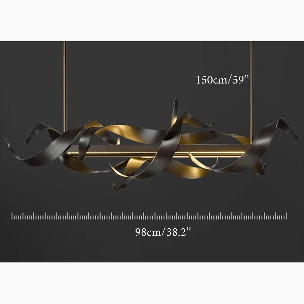 Sarnen | Creative Modern Black Rectangle Chandelier