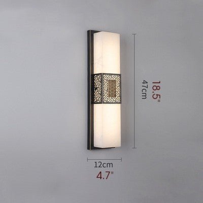 Creative Marble Wall Lamp in Chinese Style for Bedroom, Living Room