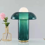 New Green Glass LED Light Modern Mushroom Accent Light