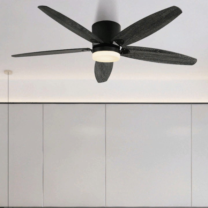 36" Led Ceiling Fan with Lamp, Plywood Blades and Remote Control