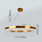 Roccapina | Contemporary Gold Round Crystal Chandelier