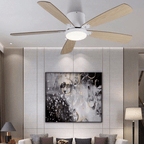 42" LED Ceiling Fan with Lamp and 5 Plywood Blades