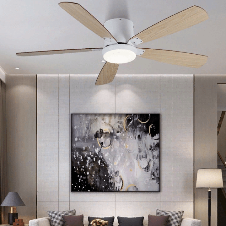 42" LED Ceiling Fan with Lamp and 5 Plywood Blades