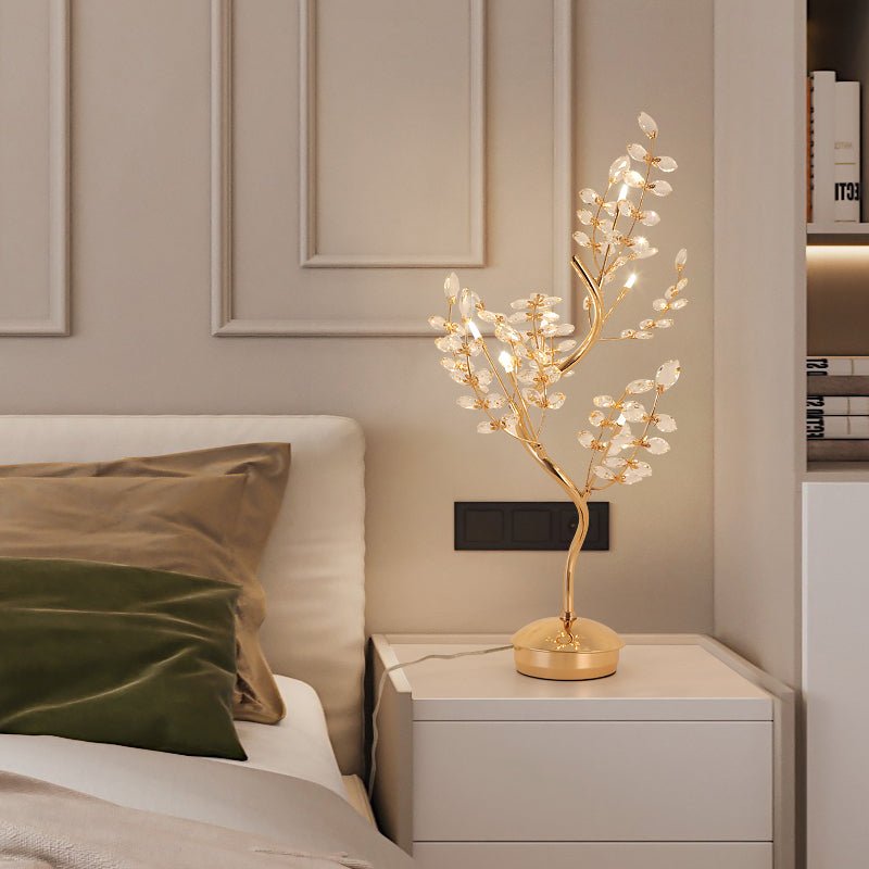 Laax | Gold Crystal LED Nightlight in the Shape of Tree
