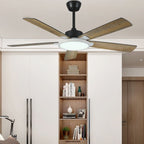 52" Led Ceiling Fan with Plywood Blade and Remote Control