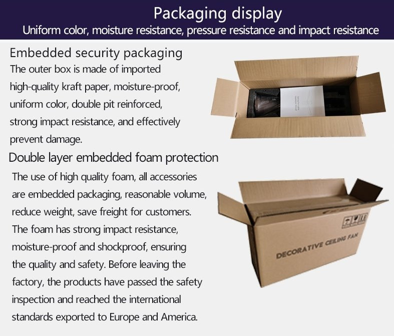 52" Fashion Ceiling Fan With Lamp, Plastic Blades and Remote Control