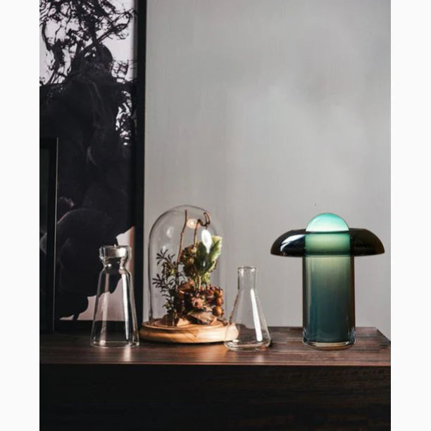 New Green Glass LED Light Modern Mushroom Accent Light