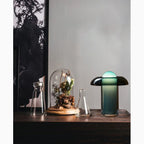 New Green Glass LED Light Modern Mushroom Accent Light