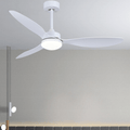 52" Fashion Ceiling Fan With Lamp, Plastic Blades and Remote Control