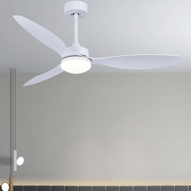 52" Fashion Ceiling Fan With Lamp, Plastic Blades and Remote Control
