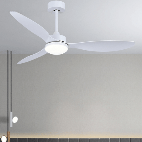 52" Fashion Ceiling Fan With Lamp, Plastic Blades and Remote Control
