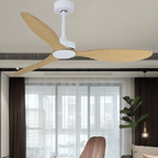 52" Fashion Ceiling Fan With Lamp, Plastic Blades and Remote Control