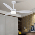 52" Ceiling Fan With Lamp Decoration, Remote Control and Plastic Blades