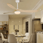 60" Modern Wooden LED Ceiling Fan with Remote Control
