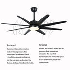66" Modern Aluminum LED Ceiling Fan With Remote Control