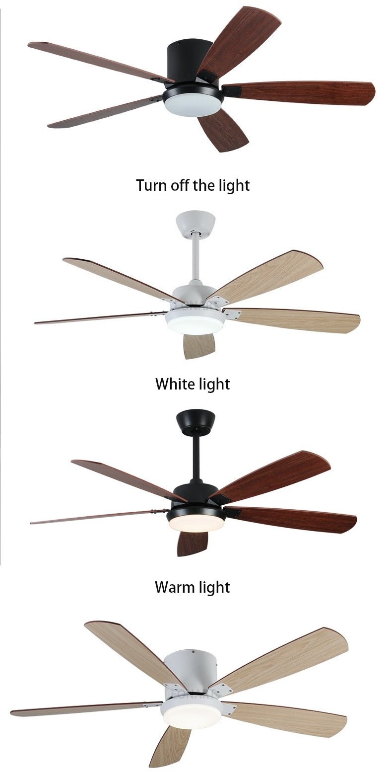 42" LED Ceiling Fan with Lamp and 5 Plywood Blades