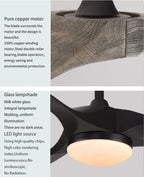 60" Modern Wooden LED Ceiling Fan with Remote Control