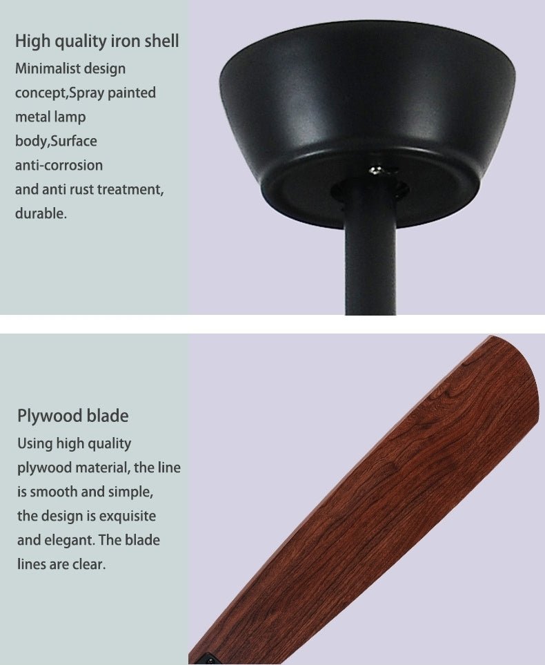 42" LED Ceiling Fan with Lamp and 5 Plywood Blades