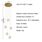 Corniglia | Staircase Crystal Chandelier