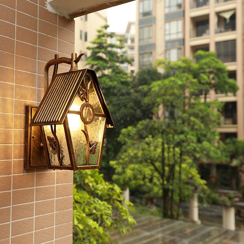 Creative Outdoor LED Waterproof Wall Sconce in a Rustic Style for a Porch