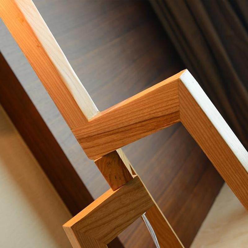 Boudry | Modern Solid Wood Floor Lamp With Light Lampshade