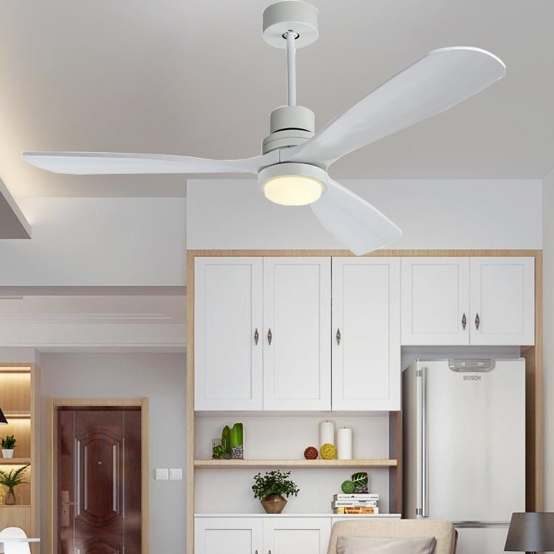 52" Modern LED Wooden Ceiling Fan with Remote Control