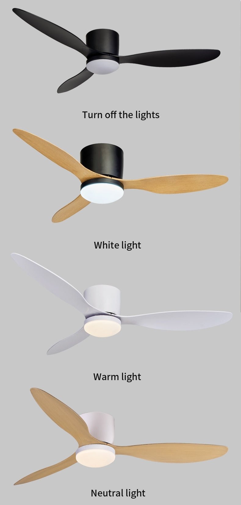 42" LED Ceiling Fan with Lamp and Remote Control