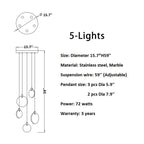 Amalfi | Marble Ring Chandelier