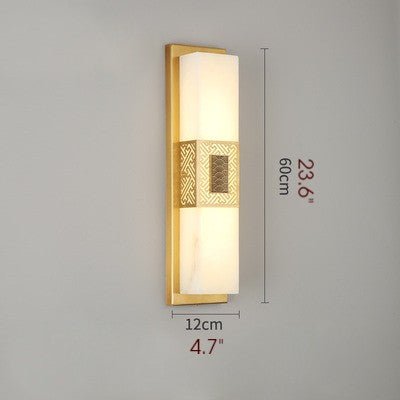 Creative Marble Wall Lamp in Chinese Style for Bedroom, Living Room