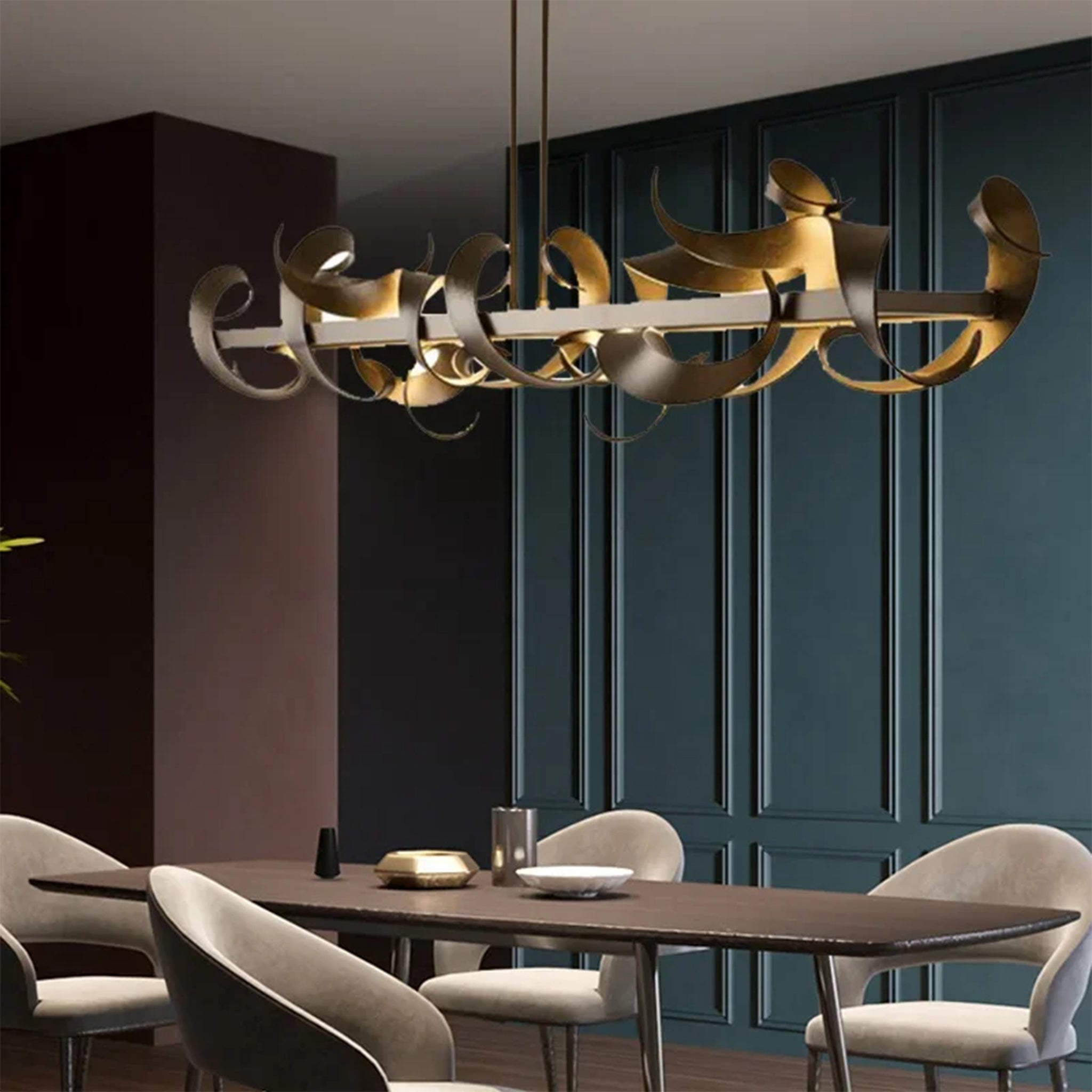 Sarnen | Creative Modern Black Rectangle Chandelier