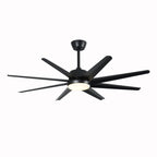 66" Modern Aluminum LED Ceiling Fan With Remote Control