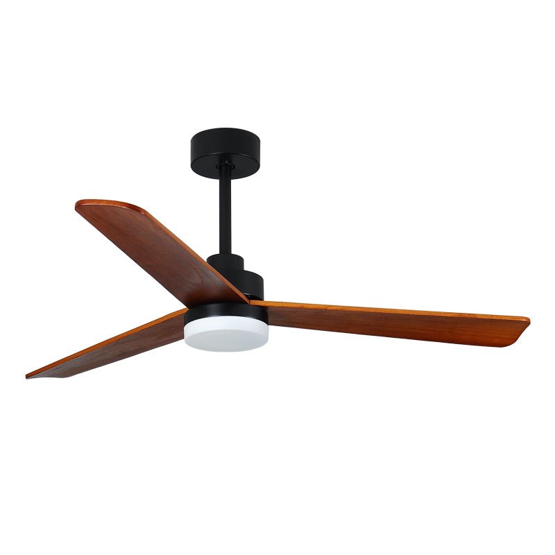 52" Modern Solidwood Ceiling Fan with Light and Remote Control