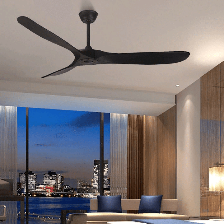 60" Modern Wooden LED Ceiling Fan with Remote Control