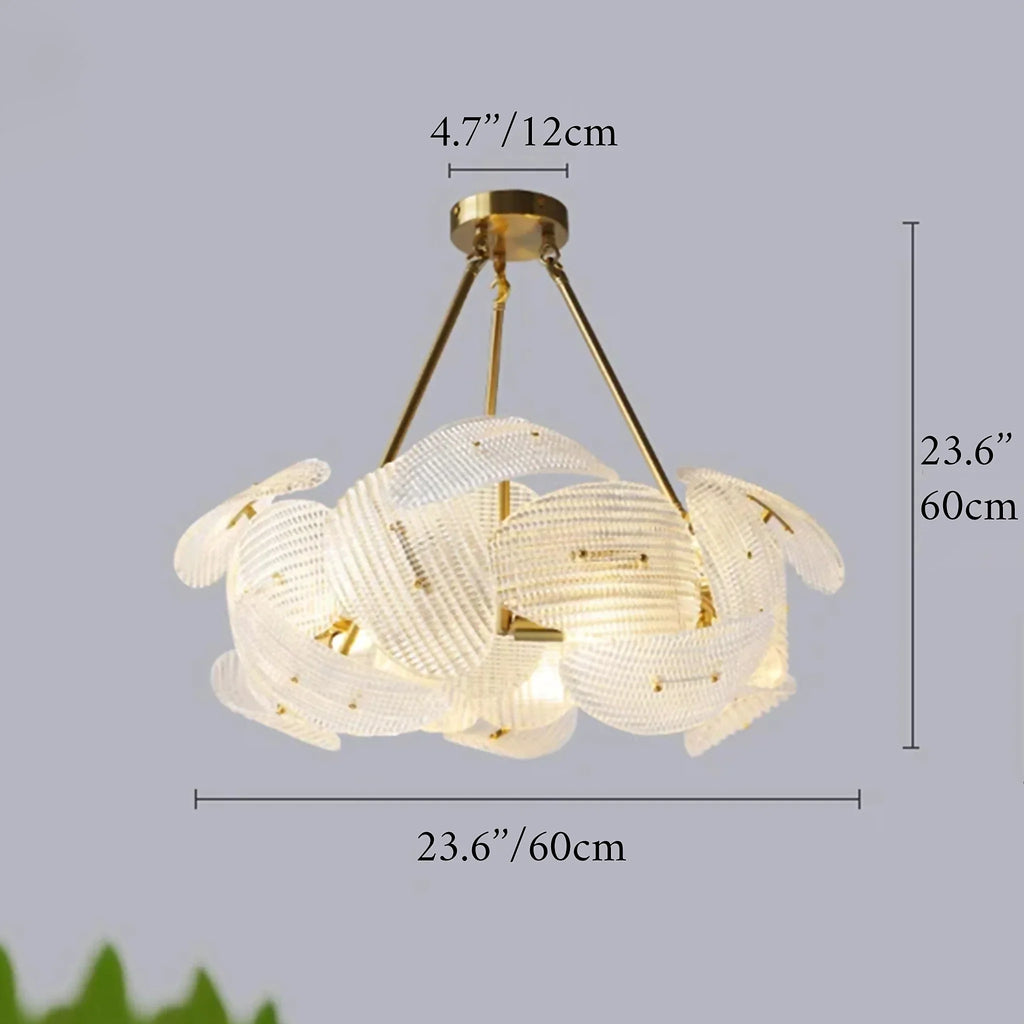 Ali | Luxury Creative Big Flower Shape Glass Chandelier