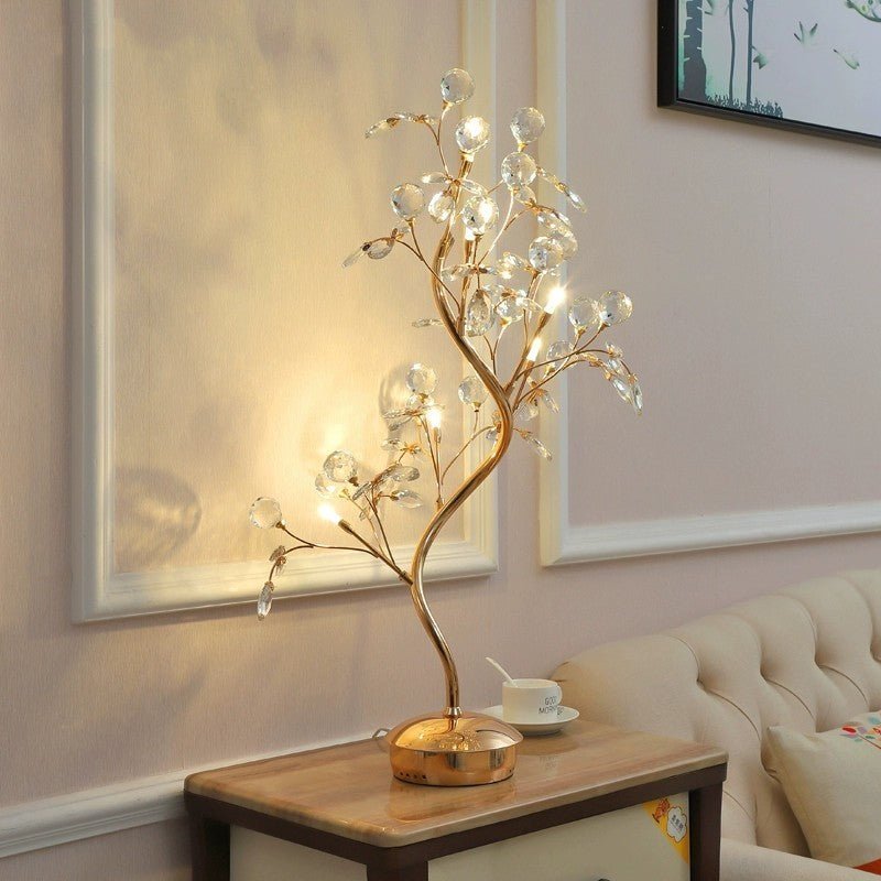 Laax | Gold Crystal LED Nightlight in the Shape of Tree