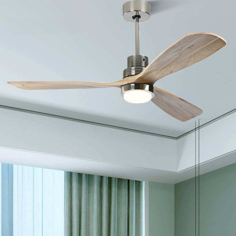 52" Modern LED Wooden Ceiling Fan with Remote Control
