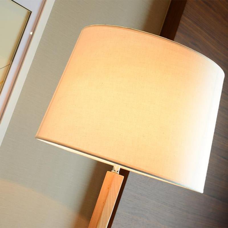 Boudry | Modern Solid Wood Floor Lamp With Light Lampshade
