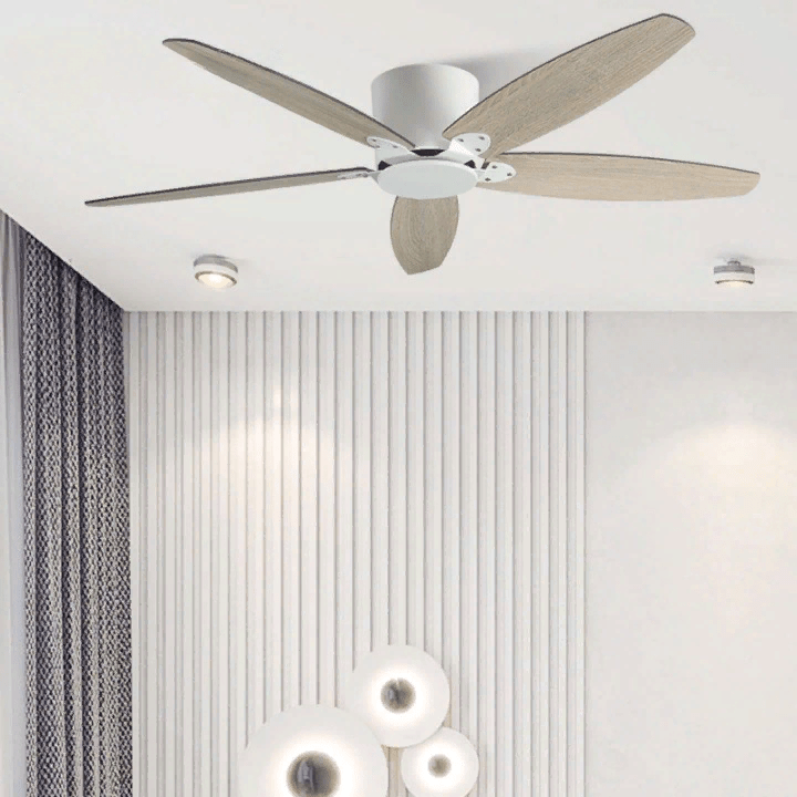 36" Led Ceiling Fan with Lamp, Plywood Blades and Remote Control
