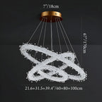 Andenne | Modern Ring Crystal Chandelier for Living Room
