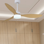 52" Ceiling Fan With Lamp Decoration, Remote Control and Plastic Blades