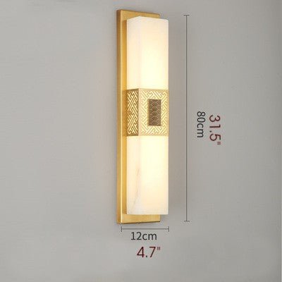 Creative Marble Wall Lamp in Chinese Style for Bedroom, Living Room
