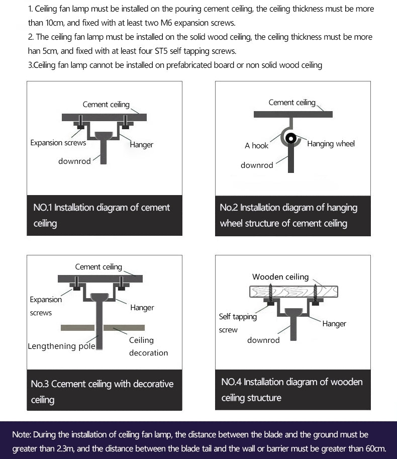 42" LED Ceiling Fan with Lamp and 5 Plywood Blades